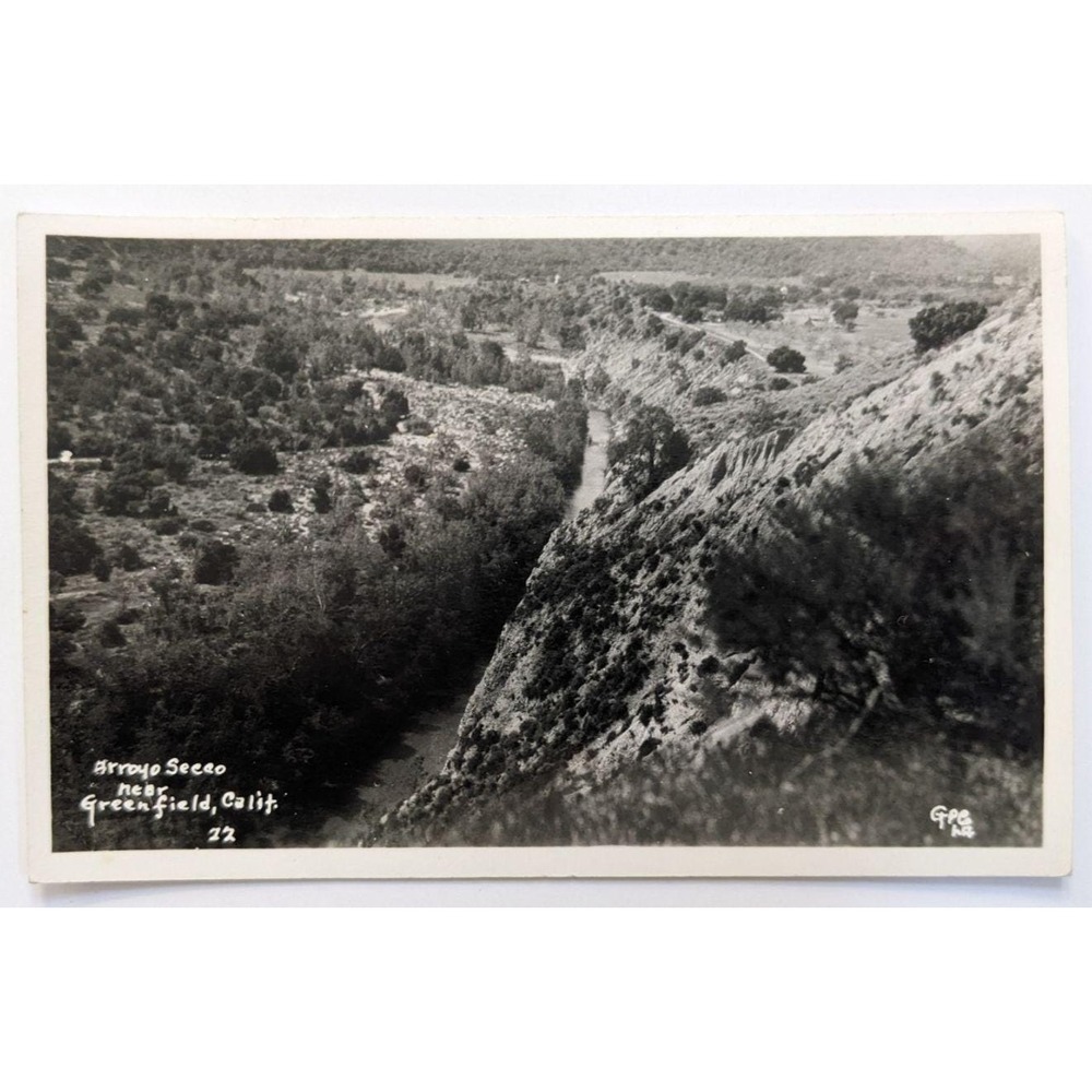 RPPC Arroyo Seco near Greenfield California Monterey County Canyon River View K1